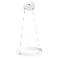 Nowoczesna LAMPA wisząca FOKKO 308504 Polux okrągły zwis LED 9W 3000K ring do salonu biały
