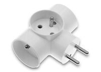 ROZGAŁĘŹNIK SIECIOWY 3 GNIAZDA Z UZIEMIENIEM R-31 BIAŁY