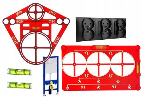 ZESTAW do Poziomowania stelaża podtynkowego i puszek prądowych z Libellą na Arena.pl