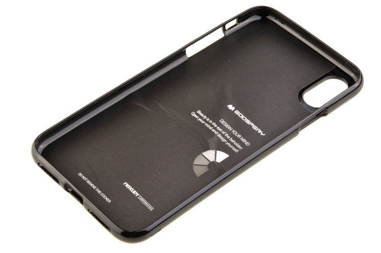 Etui Mercury Goospery Jelly Case do Apple iPhone Xs Max czarny zdjęcie 3