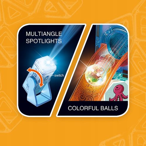 KLOCKI MAGNETYCZNE KONSTRUKCYJNE ŚWIECĄCY TOR PANELE 75 elementów na Arena.pl