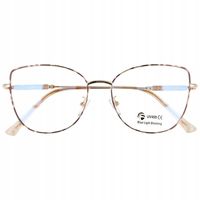 OKULARY ZERÓWKI DO KOMPUTERA Z FILTREM BLUE LIGHT OCHRONNE DAMSKIE KOCIE +