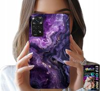 ETUI DO XIAOMI NOTE 11 / 11S - FIOLETOWY MARMUREK MODNE KOBIECE + SZKŁO