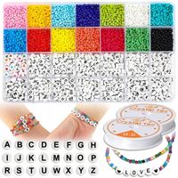 ZESTAW DO ROBIENIA BRANSOLETEK KORALIKI DO BIŻUTERII LITERKI NA PREZENT XL