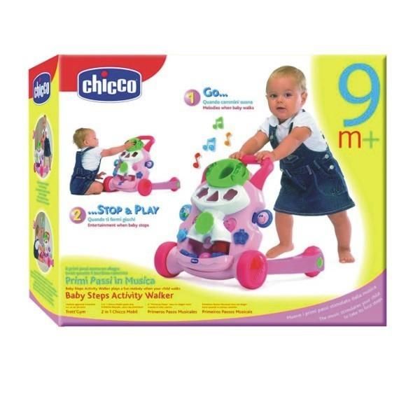 CHICCO Grający pchacz ró żowy zdjęcie 1
