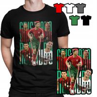 KOSZULKA T-SHIRT MĘSKI WZORY - Cristiano Ronaldo PIŁKARZ PIŁKA - L
