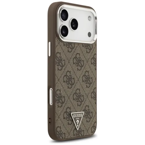 etui guess 4g triangle logo magsafe na iphone 17 pro max - brązowe na Arena.pl