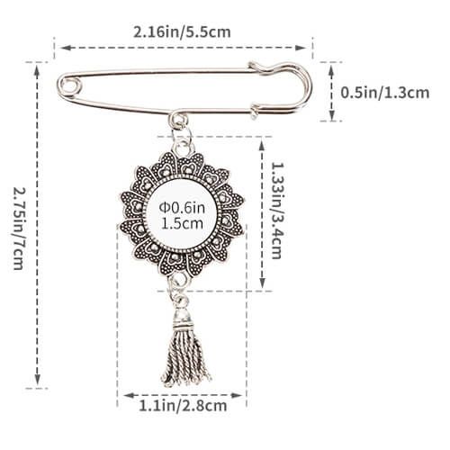 Okrągła broszka - agrafka z zawieszka frędzlami do sublimacji na Arena.pl