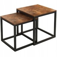 STOLIK KAWOWY 2w1 KWADRATOWY LOFT ZESTAW STOLIKÓW