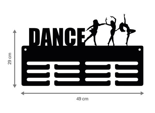 Wieszak na medale DANCE twoje imię dowolny tekst 184.1 na Arena.pl