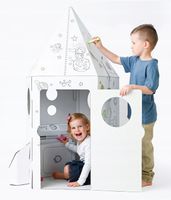 ZABAWKI DLA DZIECI KREATYWNA RAKIETA KOSMICZNA KARTONOWA DO MALOWANIA