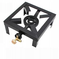 TABORET GAZOWY KUCHENKA PALNIK ŻELIWNY 40x40 TURYSTYCZNA GAZOWA DUŻY POLOWA