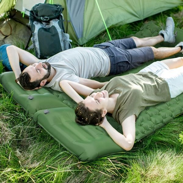 MATA SAMOPOMPUJĄCA KARIMATA DMUCHANA MATERAC 195X125 CM zdjęcie 7