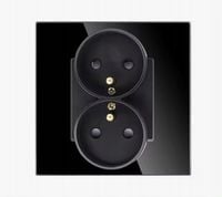 KONTAKT GNIAZDKO ELEKTRYCZNE Z BOLCEM SZKLANE PIONOWE FI60 PODWÓJNE