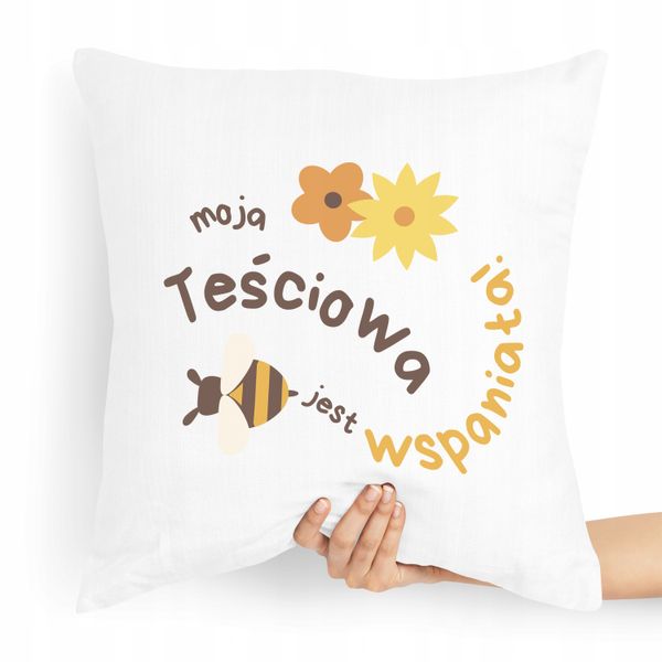 Poduszka Dla Teściowej Moja Teściowa Wspaniała Z Nadrukiem Ze Zdjęciem zdjęcie 1