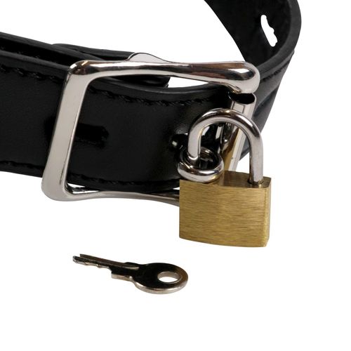 Open Mouth Gag Head Harness with Plug Stopper - Black na Arena.pl