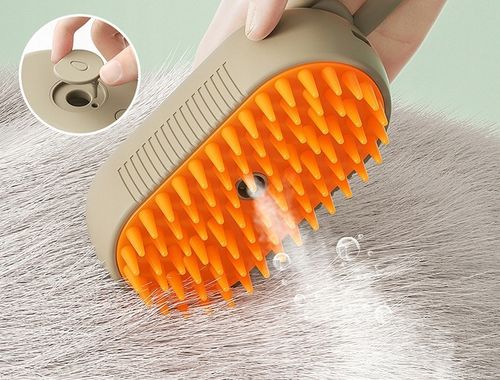 SZCZOTKA PAROWA DLA PSA KOTA ZWIERZĄT DOZOWNIK SIERŚĆ UCHWYT ELEKTRYCZNA na Arena.pl