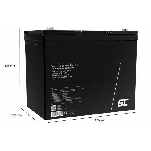 AKUMULATOR DO ŁODZI KAMPERA PONTONU AGM 12V 80AH na Arena.pl