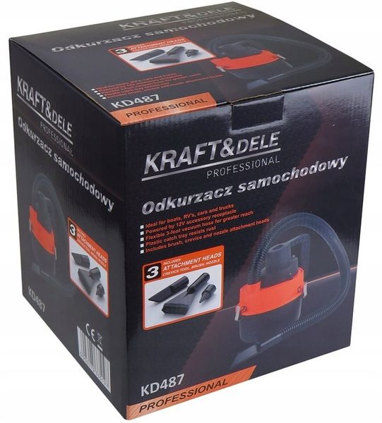 ODKURZACZ SAMOCHODOWY POMPKA 12V 155W 3DYSZE zdjęcie 8