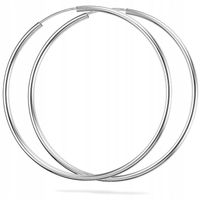 Kolczyki kółka srebrne pr 925 koła grube 6 cm