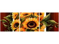 90X30CM BUJNE SŁONECZNIKI TRÓJ OBRAZ