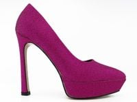 Różowe szpilki platformy brokatowe 37