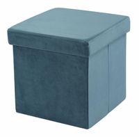 Pufa velvet morska otwierana tapicerowana 30x30 PERFECT ze schowkiem