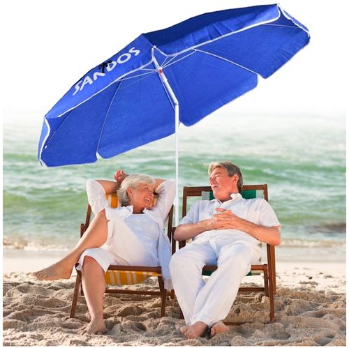 Parasol plażowy w kolorze niebieskim na Arena.pl