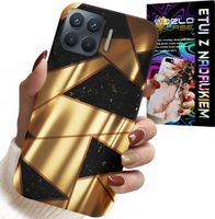 ETUI DO OPPO RENO 4 LITE - ZŁOTE ELEGANCKIE WZORY + FOLIA HYDRO