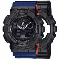 ZESTAW G-SHOCK GA-100-1A1ER CZARNY NIEBIESKI