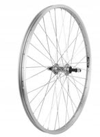 KOŁO ROWEROWE 28 CALI TYŁ TYLNE WOLNOBIEG OBRĘCZ ALU V-BRAKE SREBRNE