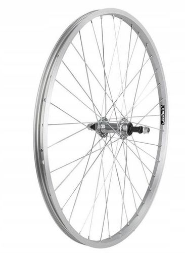KOŁO ROWEROWE 28 CALI TYŁ TYLNE WOLNOBIEG OBRĘCZ ALU V-BRAKE SREBRNE na Arena.pl
