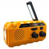 PRZENOŚNE RADIO WIELOFUNKCYJNE NA KORBKĘ SOLAR ADLER AD 1197