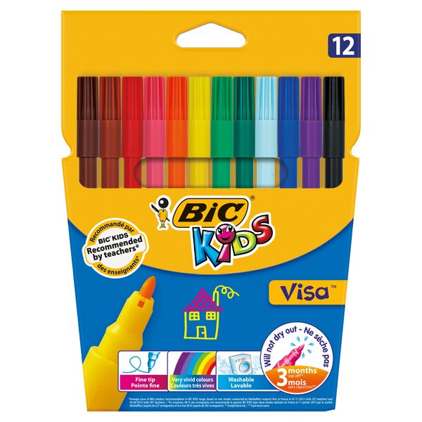 flamastry bic kids visa 12kol. 2758 zdjęcie 1