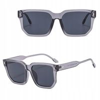 OKULARY PRZECIWSŁONECZNE prostokątne filtr UV400 damskie męski ETUI ŚCIERKA