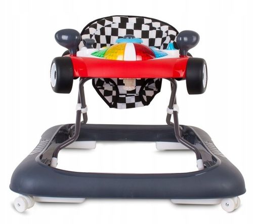 Interaktywny chodzik dla dzieci wyścigówka czerwono czarny na Arena.pl