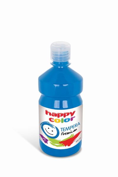 farba tempera 500 ml happy color - błękitna zdjęcie 1