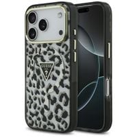 etui guess leopard glitter magsafe do    iphone 17 pro max czarny