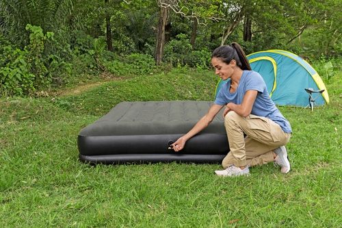 MATERAC DMUCHANY WELUROWY 2 OSOBOWY 203x152x36 cm ŁÓŻKO BESTWAY 67699 na Arena.pl