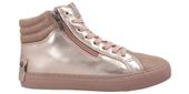 Big Star Buty sportowe damskie - wysokie, suwak - rozmiar 36 - różowa skóra