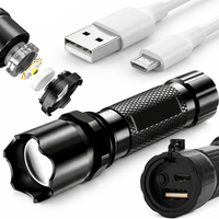 LATARKA TAKTYCZNA AKUMULATOROWA 500LM ZOOM LED XHP90 WODOODPORNA