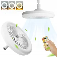 Żyrandol wiatrak 30W CCT z regulowana barwą lampa sufitowa z pilotem