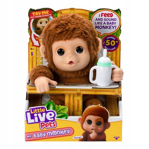 Moose Toys Little Live Pets Mała Małpka Mango interaktywna 26558 na Arena.pl