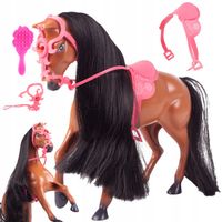 KOŃ KONIK DUŻY DLA LALEK DO CZESANIA ZE SZCZOTKĄ