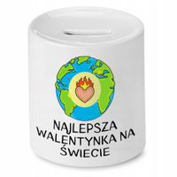 Skarbonka Prezent Walentynki Najlepsza Na Świecie Z Nadrukiem Ze Zdjęciem