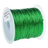 SZNUREK z lureksem okrągły ozdobny 1mm 30m metalik zielony