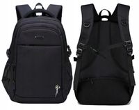 Plecak szkolny wielokomorowy czarny