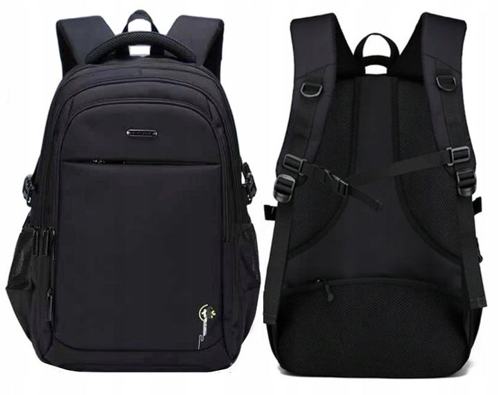 Plecak szkolny wielokomorowy czarny zdjęcie 1