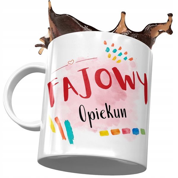 Kubek Dla Opiekuna Fajowy Opiekun Na Prezent Kubek Z Nadrukiem Ze Zdjęciem zdjęcie 1