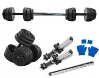 HANTLE DO ĆWICZEŃ REGULOWANE 40kg 2x20 REGULOWANE METALOWE GRYFY SZTANGA